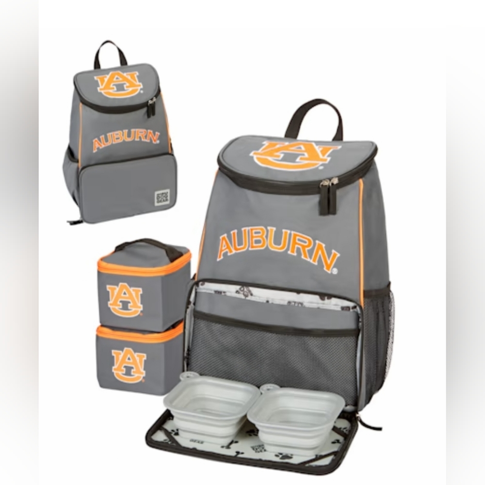 Mobile Dog Gear NCAA AUBURN Dog Luggage Weekender Backpack NWT